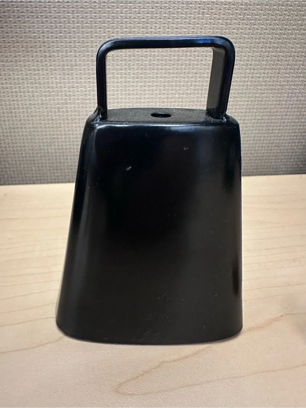 Black Cowbell with Natural Wood Mallet